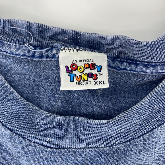 Looney Tunes Taz Devil T Shirt Mens XXL Blue Graphic Tee VTG - Picture 4 of 4